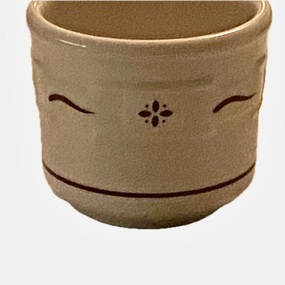 8 Longaberger Mugs Woven Traditions Pottery 4" Coffee Cups Red/Brown Pattern VTG - Picture 8 of 10